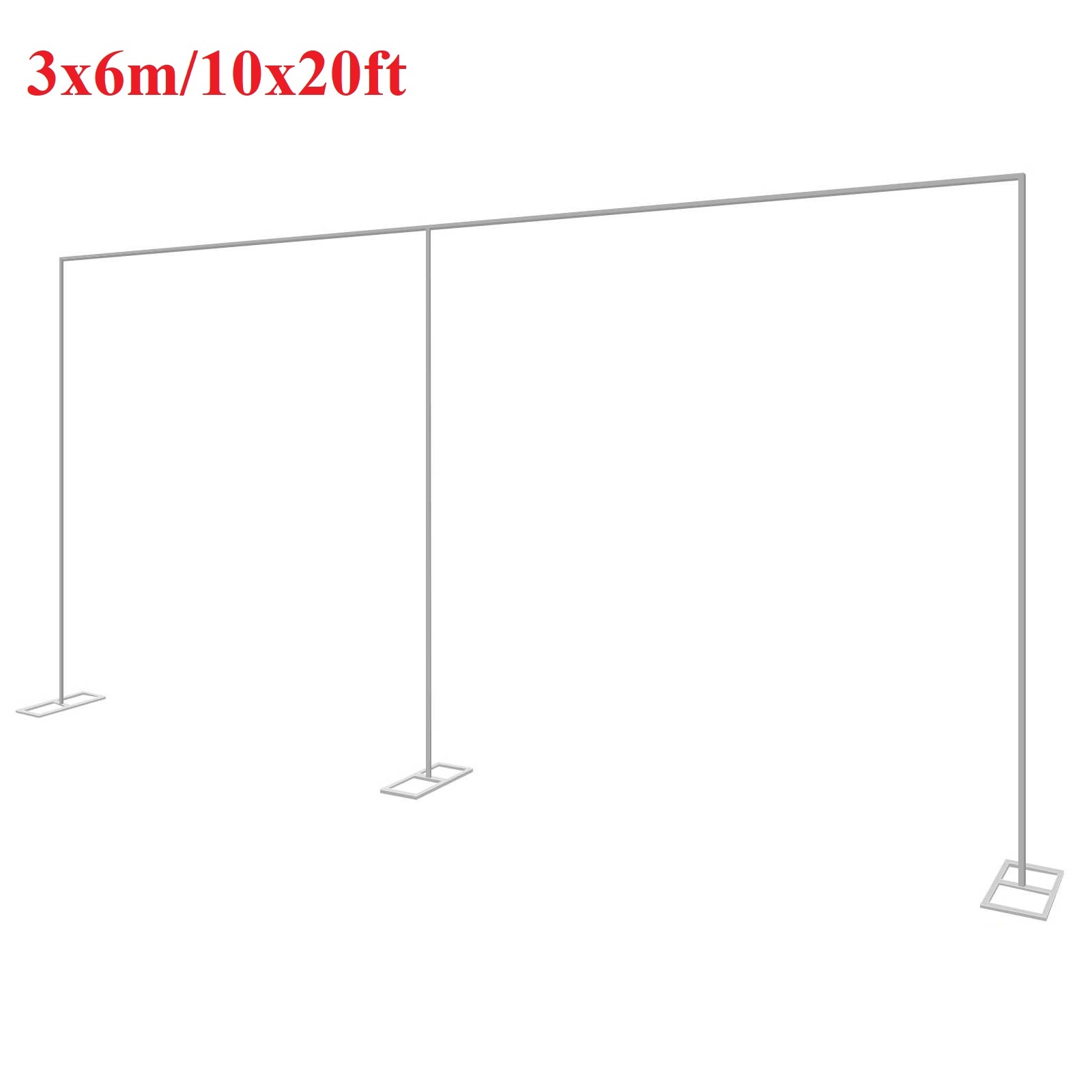 Wedding Support - 3x6m/10x20ft Metalen Bruiloft Boog Stand Zware