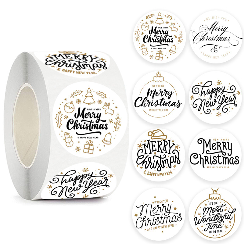 Wedding Sutra - 50-500 stuks vrolijke kerststickers dank u