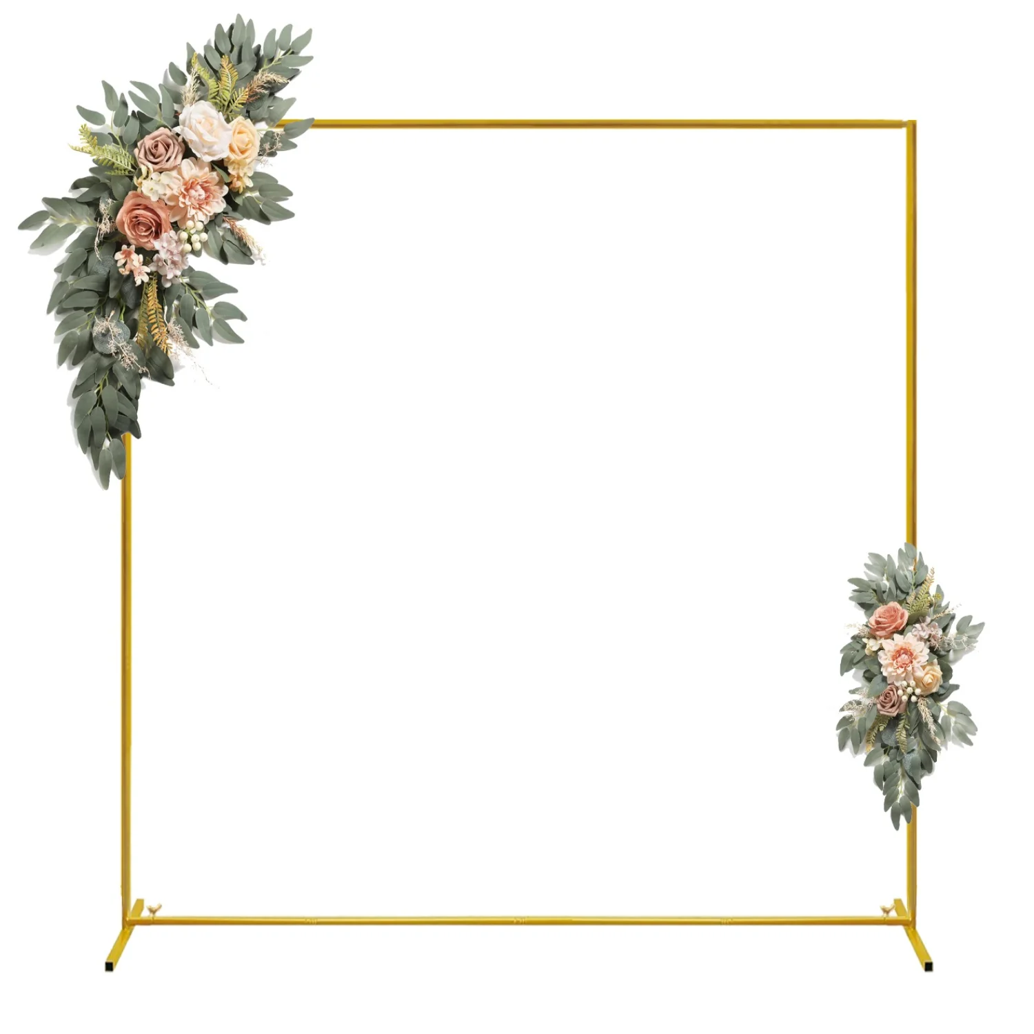 Wedding Support - Gouden Bruiloft Bogen Vierkante Achtergrond Stand