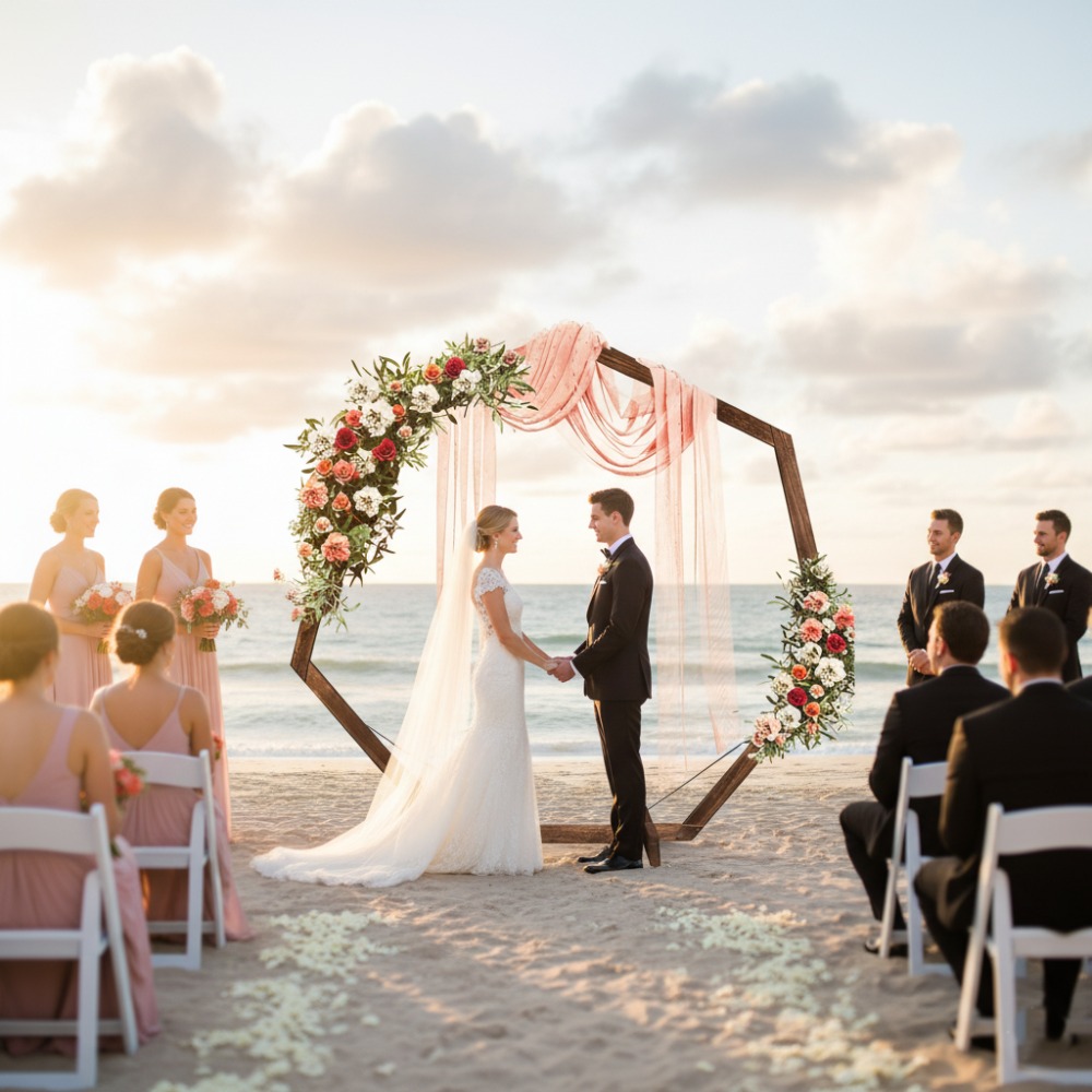 Houten bruiloftsboogframe, win - Wedding Support recensie en prijs