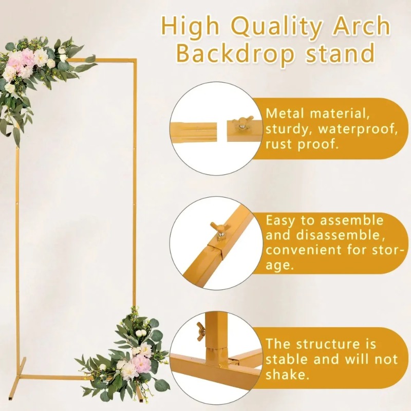 Trouwarc 6.6FT X 6.6FT Vierkan - Wedding Support recensie en prijs