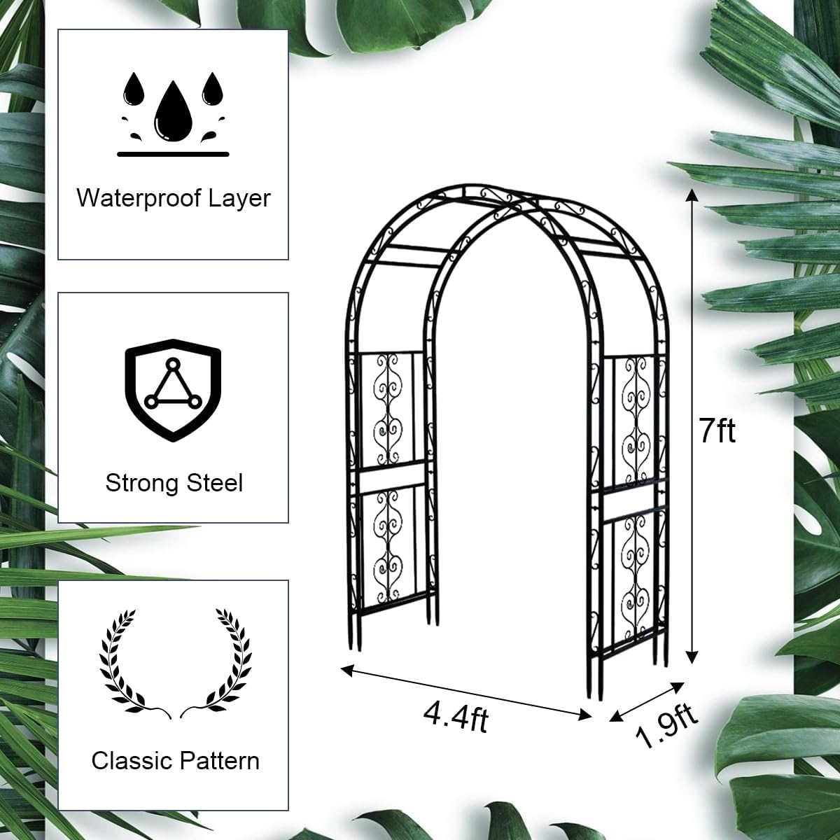 Metalen tuinbogen, zwarte boog - Wedding Support recensie en prijs