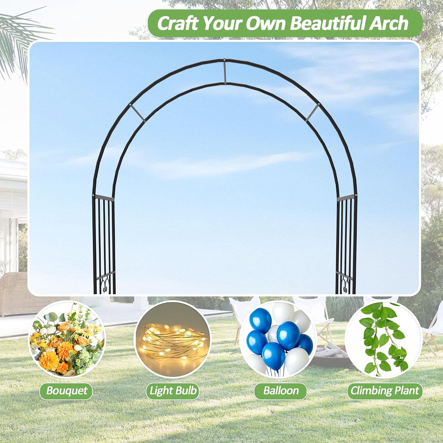 Metalen tuinboog, pergola, pla - Wedding Support recensie en prijs