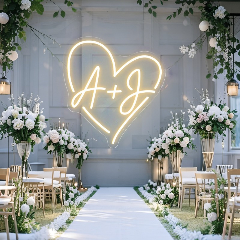 Aangepaste initialen hart LED  - Wedding Party Supply recensie en prijs