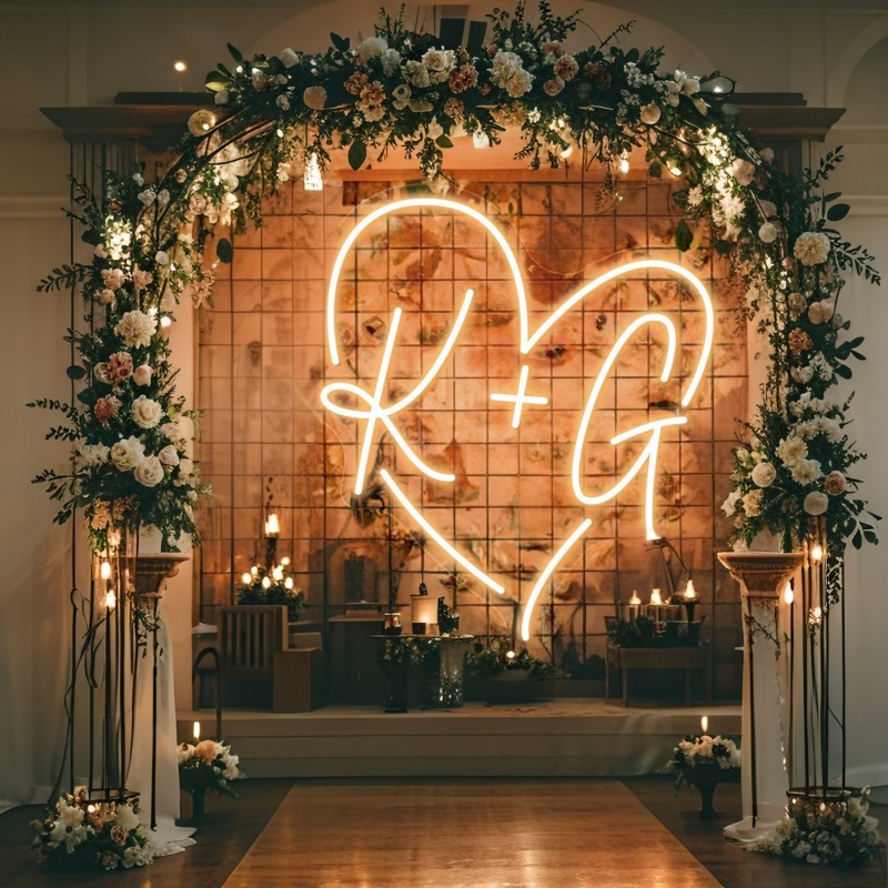 Aangepaste initialen hart LED  - Wedding Party Supply recensie en prijs