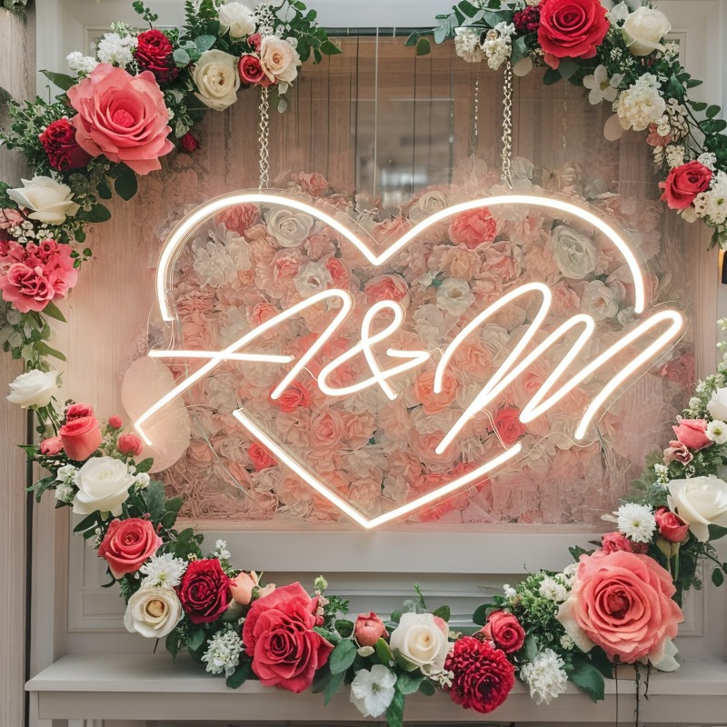 Aangepaste initialen hart LED  - Wedding Party Supply recensie en prijs